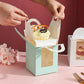 50 Pack Premium Cupcake Boxes with Window Thickened Cardboard Muffin Holders - Green