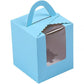 50 Pack Premium Cupcake Boxes with Window Thickened Cardboard Muffin Holders - Green