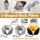 Memory Foam U Shaped Neck Pillow Travel Portable Office Nap Support Pillow - Black