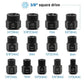 13 Piece Impact Bolt Nut Remover Set Extractor Socket Tool for Stripped Nuts Bolt