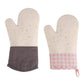 Silicone Oven Mitts Long Heat Resistant Anti-Hot Microwave Insulation Gloves - Black