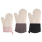 Silicone Oven Mitts Long Heat Resistant Anti-Hot Microwave Insulation Gloves - Grey