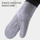 Kitchen Heat Resistant Gloves Pair Cooking Oven Mitts Baking BBQ Insulated Glove - Grey
