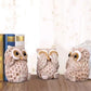 3pcs Resin Owl Ornaments Home Decor Figurines for Living Room Desktop Display