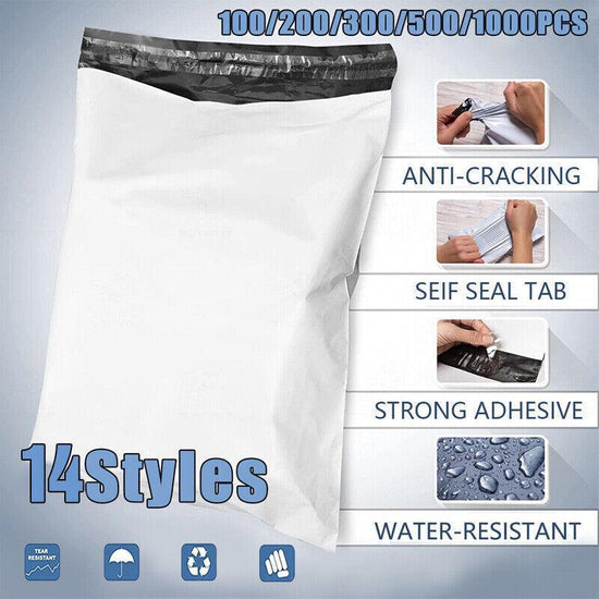 Poly Mailer Bags Mailing Satchel Plastic Courier Self Sealing Packing - 20*80cm *100 PCS