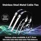 100x Stainless Steel Cable Ties SS304 Marine Grade Zip Strap Locking Wrap 100-800mm - 4.6*500mm
