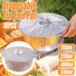 10PCS Duty Aluminum Foil Pots for Hotpot Camping Picnic Tinfoil field cutlery - 4000ml