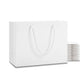 50PCS Kraft Paper Gift Bags Custom Blank Shopping Handbags for Garment Packaging - 13x19x6cm