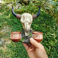 Bull Head Reptile Water Bowl Resin Reptile Dish Decor