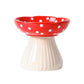 Pet Elevated Mushroom Bowl Ceramic Cat Dog Bowl Dish Food Feeder Raised Cat Bowl - Black