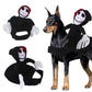Halloween Dog Costume Pet Accessories Funny Dress Up for Small Medium Dogs - Little Devil Riding-S