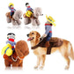 Halloween Dog Costume Pet Accessories Funny Dress Up for Small Medium Dogs - Little Devil Riding-S