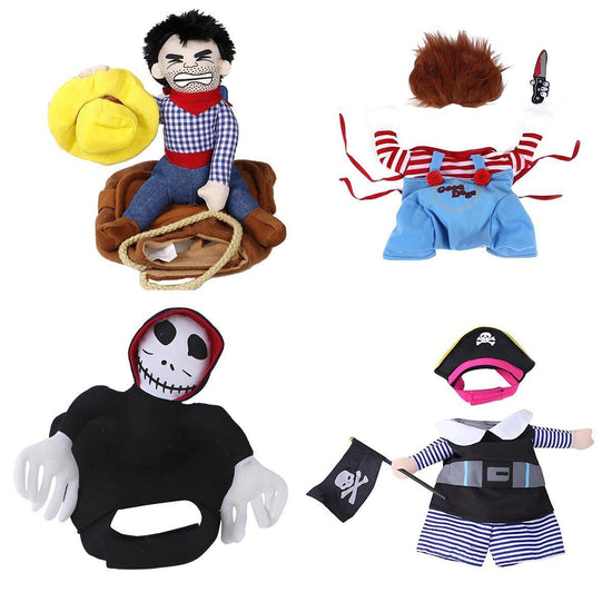 Halloween Dog Costume Pet Accessories Funny Dress Up for Small Medium Dogs - Deadly Doll-S