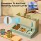All in One Pet Feeding Bowl Cat Dog Water and Food Feeder Automatic Dispenser - Green
