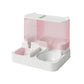 Automatic Cat Feeder Water Dispenser All in One Plastic Bowl for Cats and Dogs - Pink