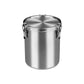 Stainless Steel Pet Food Storage Bucket Dog Cat Grain Container Bin Kitchen - 1600ml