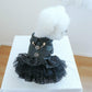 Pet Dog Cat Clothes Autumn Winter Fashion Sequin Small Leather Skirt Outfit - M