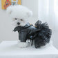 Pet Dog Cat Clothes Autumn Winter Fashion Sequin Small Leather Skirt Outfit - S