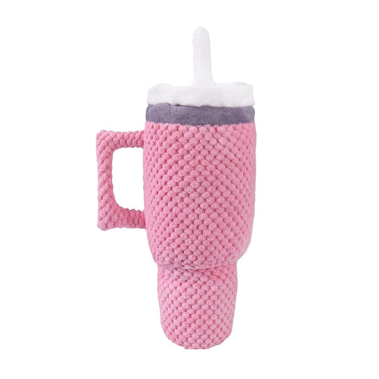 Dog Squeaky Toy Stuffed Water Cup Toy Plush Cup Chew and Supplies Training Pet