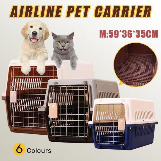M Size Dog Cat Rabbit Portable Tote Crate Pet Carrier Kennel Travel Airline Carry Bag - Black