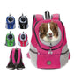 L Size Puppy Travel Mesh Pet Dog Carrier Backpack Front Travel Portable Shoulder Bag - Blue