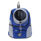 L Size Puppy Travel Mesh Pet Dog Carrier Backpack Front Travel Portable Shoulder Bag - Blue