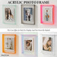Acrylic Photo Frame Double-Sided Clear Display with Screw Mount – 16x21cm - Green