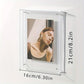 Acrylic Photo Frame Double-Sided Clear Display with Screw Mount – 16x21cm - Transparent