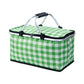Foldable Picnic Basket Outdoor Camping Carrying Basket Portable Food Storage - Green