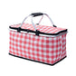 Foldable Picnic Basket Outdoor Camping Carrying Basket Portable Food Storage - Navy