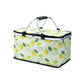Foldable Picnic Basket Outdoor Camping Carrying Basket Portable Food Storage - Navy