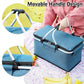 Folding Picnic Basket Insulated Cooler Bag Portable Outdoor Grocery Storage - Navy