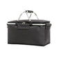 Folding Picnic Basket Insulated Cooler Bag Portable Outdoor Grocery Storage - Navy