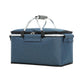 Folding Picnic Basket Insulated Cooler Bag Portable Outdoor Grocery Storage - Navy