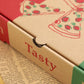 50pcs Pizza Packing Boxes Folding Box Durable Food Storage Containers Colourful - 9inch