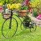 European Style Multi Layer Iron Bicycle Basket Flower Rack Outdoor Garden Decor