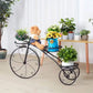 European Style Multi Layer Iron Bicycle Basket Flower Rack Outdoor Garden Decor