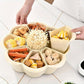 Multifunctional Hot Pot Platter 9 Grid Serving Dish Vegetable Snack Plate Tray