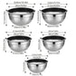 5-Bowl Nested Mixing Set with 5 Black Lids