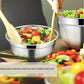 5-Bowl Nested Mixing Set with 5 Black Lids