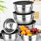 5-Bowl Nested Mixing Set with 5 Black Lids