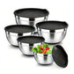 5-Bowl Nested Mixing Set with 5 Black Lids