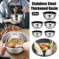 5-Bowl Nested Mixing Set with 5 Black Lids
