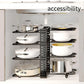 Multi-Layer Vertical Pot Lid Storage Rack Folding Kitchen Countertop Organizer - 5th-Floor