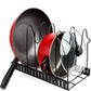 Multi-Layer Vertical Pot Lid Storage Rack Folding Kitchen Countertop Organizer - 8th-Floor