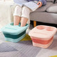 Foldable Foot Tub Portable Large Capacity Foot Basin for Home Bathroom Spa and Travel - Pink