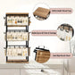 Iron Desktop Earrings Display Organizer Jewellery Stand Holder for Home Storage - Black
