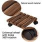 1-Piece Brown Rolling Plant Pot Stand with Four Castors, 25 x 25 cm