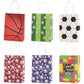 30PCS Fashion Ball Kraft Paper Gift Bag Festivals gift tote bag Party Favor Bag - Red-Tennis-Ball-30pcs