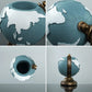 Globe Pen Holder Ornament Desktop Organizer Room Decoration Office Storage Stand